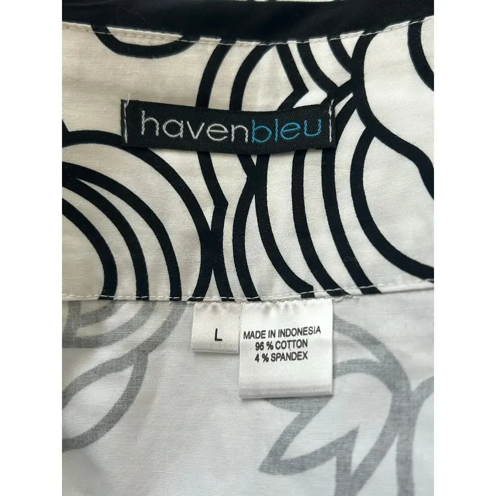 Haven bleu black & white floral beaded sequin skirt Large artsy unique bold